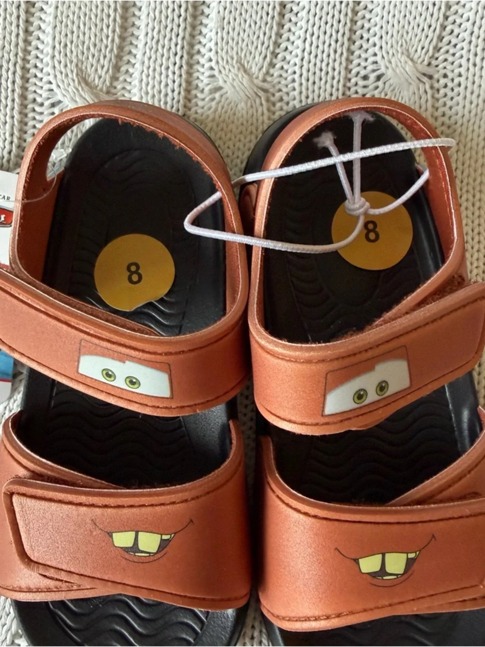 Disney Cars Tow Mater Shoes Size 8 Boys Summer Beach Sandals Toddler NEW